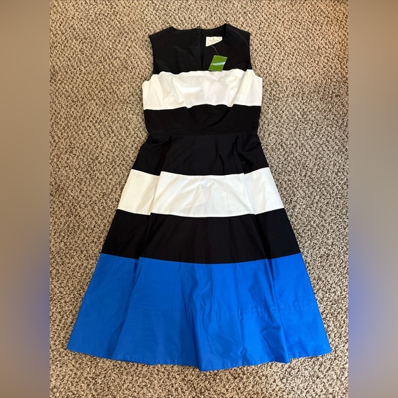 Kate Spade Corley Stretch Cotten Striped Dress | Size 2 - Picture 2 of 2